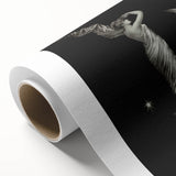 Dark Academia Wall Art | Vintage Gothic Moon Lady | Shadowy Art Piece