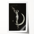 Dark Academia Wall Art | Vintage Gothic Moon Lady | Shadowy Art Piece