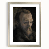 Dark Academia Wall Art - Thoughtful Elderly Man Portrait for Gothic Decor