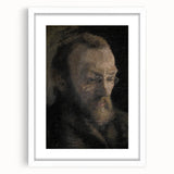 Dark Academia Wall Art - Thoughtful Elderly Man Portrait for Gothic Decor