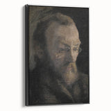 Dark Academia Wall Art - Thoughtful Elderly Man Portrait for Gothic Decor