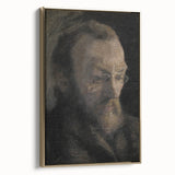 Dark Academia Wall Art - Thoughtful Elderly Man Portrait for Gothic Decor