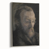 Dark Academia Wall Art - Thoughtful Elderly Man Portrait for Gothic Decor