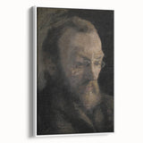 Dark Academia Wall Art - Thoughtful Elderly Man Portrait for Gothic Decor