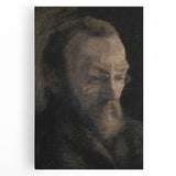 Dark Academia Wall Art - Thoughtful Elderly Man Portrait for Gothic Decor