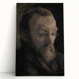 Dark Academia Wall Art - Thoughtful Elderly Man Portrait for Gothic Decor