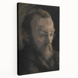 Dark Academia Wall Art - Thoughtful Elderly Man Portrait for Gothic Decor