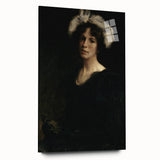 Shadowy Portrait of Woman - Dark Academia Vintage Gothic Art Print
