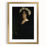 Shadowy Portrait of Woman - Dark Academia Vintage Gothic Art Print
