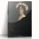 Shadowy Portrait of Woman - Dark Academia Vintage Gothic Art Print