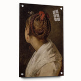 Dark Academia Wall Art: Portrait of Woman with Red Ribbon, Gothic Print