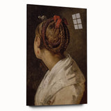 Dark Academia Wall Art: Portrait of Woman with Red Ribbon, Gothic Print