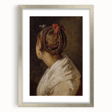 Dark Academia Wall Art: Portrait of Woman with Red Ribbon, Gothic Print