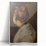 Dark Academia Wall Art: Portrait of Woman with Red Ribbon, Gothic Print
