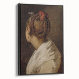 Dark Academia Wall Art: Portrait of Woman with Red Ribbon, Gothic Print