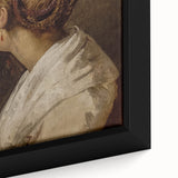 Dark Academia Wall Art: Portrait of Woman with Red Ribbon, Gothic Print