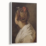 Dark Academia Wall Art: Portrait of Woman with Red Ribbon, Gothic Print