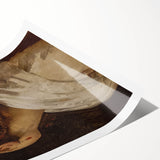 Dark Academia Wall Art: Portrait of Woman with Red Ribbon, Gothic Print