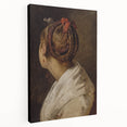 Dark Academia Wall Art: Portrait of Woman with Red Ribbon, Gothic Print