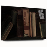Dark Academia Wall Art – Vintage Book Still Life with Aged Volumes