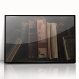 Dark Academia Wall Art – Vintage Book Still Life with Aged Volumes