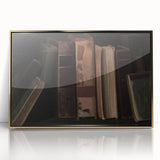 Dark Academia Wall Art – Vintage Book Still Life with Aged Volumes