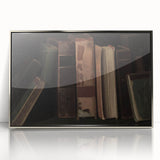Dark Academia Wall Art – Vintage Book Still Life with Aged Volumes
