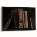 Dark Academia Wall Art – Vintage Book Still Life with Aged Volumes