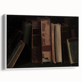 Dark Academia Wall Art – Vintage Book Still Life with Aged Volumes