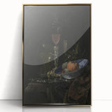 Dark Academia Wall Art: Still Life with Fruit and Glassware, Gothic Print