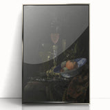 Dark Academia Wall Art: Still Life with Fruit and Glassware, Gothic Print