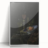 Dark Academia Wall Art: Still Life with Fruit and Glassware, Gothic Print