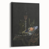 Dark Academia Wall Art: Still Life with Fruit and Glassware, Gothic Print