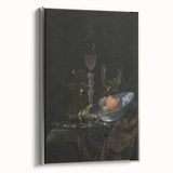Dark Academia Wall Art: Still Life with Fruit and Glassware, Gothic Print