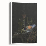 Dark Academia Wall Art: Still Life with Fruit and Glassware, Gothic Print