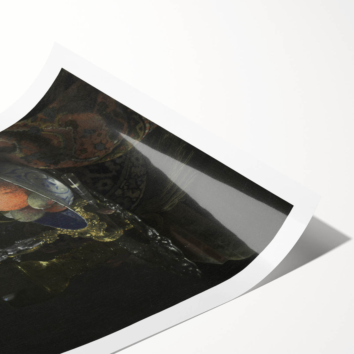 Dark Academia Wall Art: Still Life with Fruit and Glassware, Gothic Print