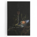 Dark Academia Wall Art: Still Life with Fruit and Glassware, Gothic Print