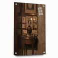 Dark Academia Wall Art: Antique Interior with Artwork, Gothic Print