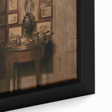 Dark Academia Wall Art: Antique Interior with Artwork, Gothic Print