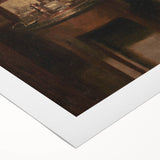 Dark Academia Wall Art: Antique Interior with Artwork, Gothic Print