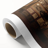 Dark Academia Wall Art: Antique Interior with Artwork, Gothic Print