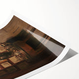 Dark Academia Wall Art: Antique Interior with Artwork, Gothic Print