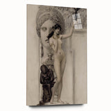 Dark Academia Wall Art: Classical Nude and Statue, Vintage Gothic Print
