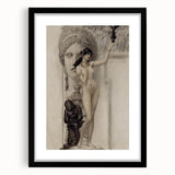 Dark Academia Wall Art: Classical Nude and Statue, Vintage Gothic Print