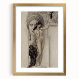 Dark Academia Wall Art: Classical Nude and Statue, Vintage Gothic Print