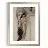 Dark Academia Wall Art: Classical Nude and Statue, Vintage Gothic Print