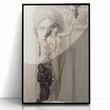 Dark Academia Wall Art: Classical Nude and Statue, Vintage Gothic Print