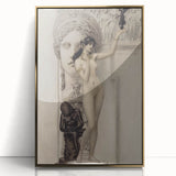 Dark Academia Wall Art: Classical Nude and Statue, Vintage Gothic Print