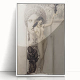 Dark Academia Wall Art: Classical Nude and Statue, Vintage Gothic Print