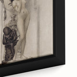 Dark Academia Wall Art: Classical Nude and Statue, Vintage Gothic Print